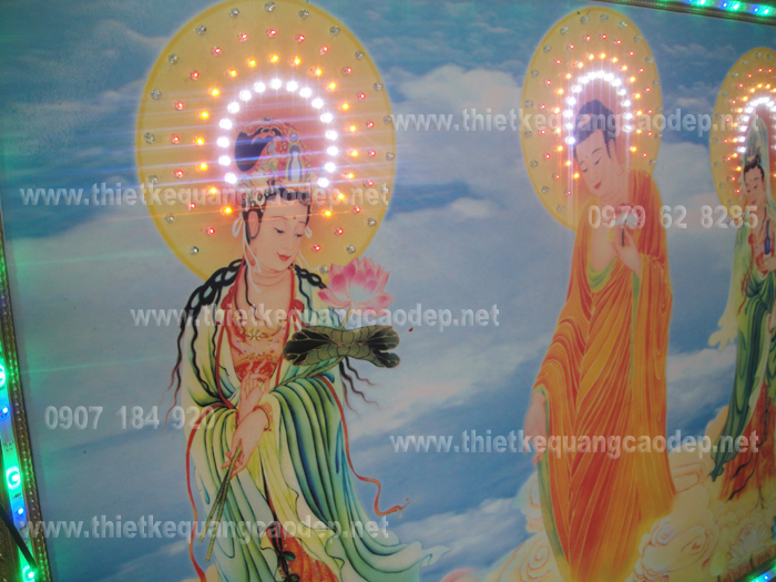 Led hào quang tranh phật