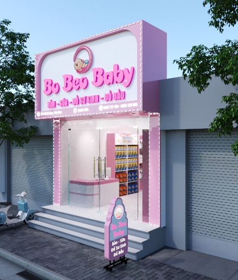 bảng hiệu shop quần áo trẻ em