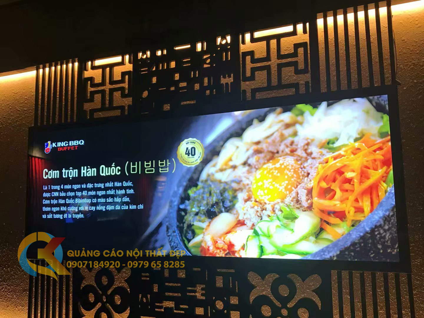 Bảng hộp đèn quảng cáo siêu mỏng